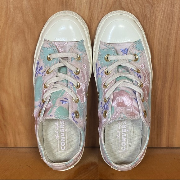 Womens 5.5 Converse Chuck 70 Palm Print Low Sneakers Barely Rose SEF0769 - Picture 5 of 8